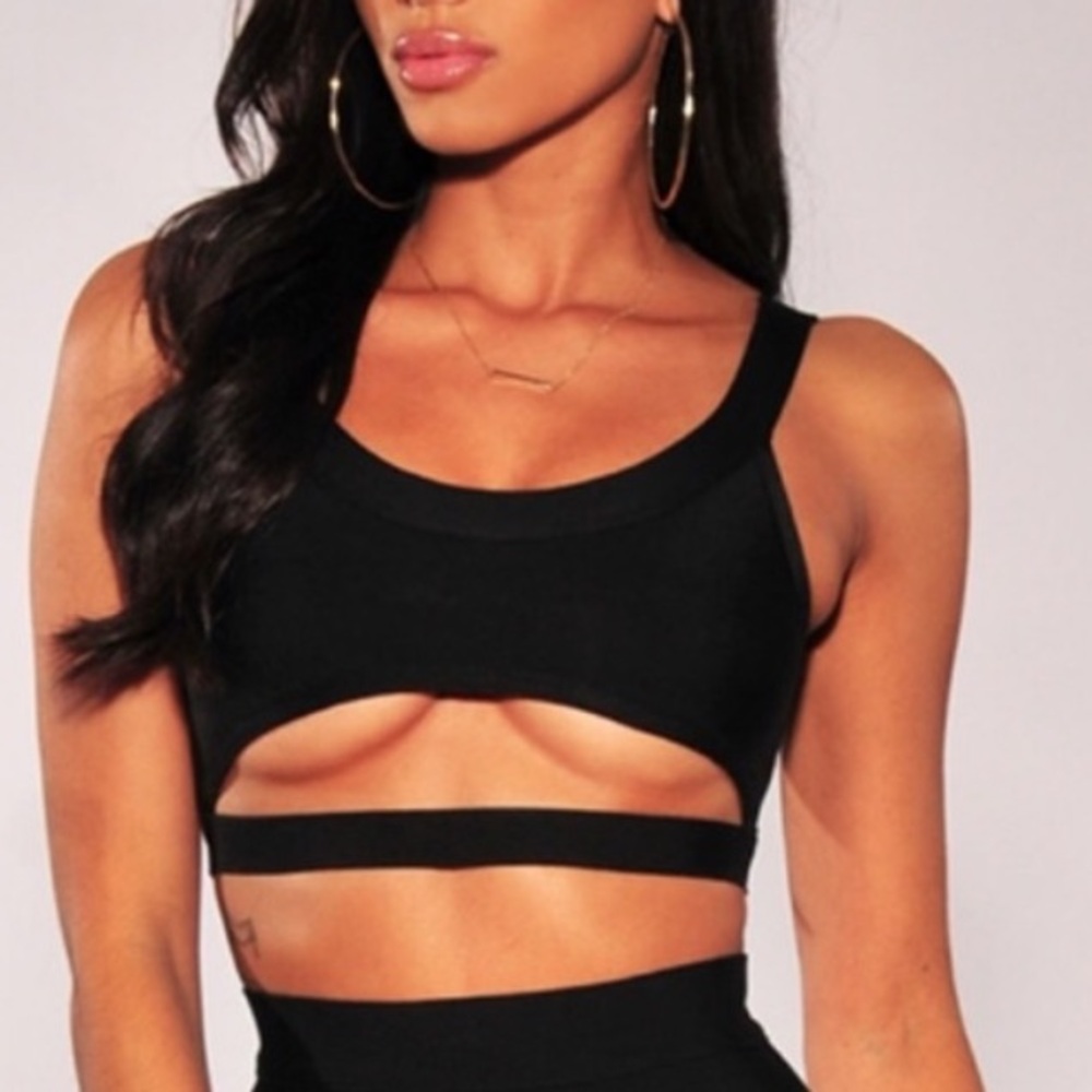 🆕 Hot Miami Styles bandage cutout crop top